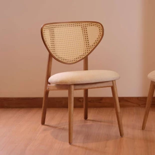 Cadeira Ariel com Encosto em Ratan Para Mesa de Jantar