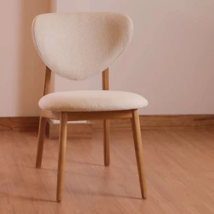 Cadeira Ariel com Encosto em Tecido Para Mesa de Jantar