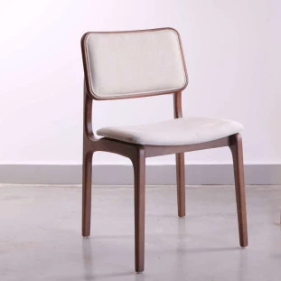 Cadeira Dubai com Encosto em Tecido Para Mesa de Jantar