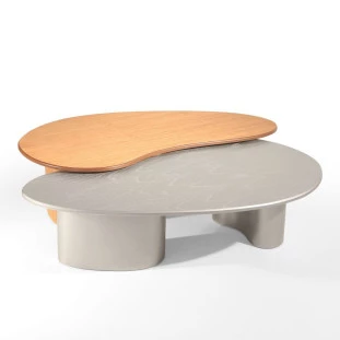 conjunto mesa de centro organica