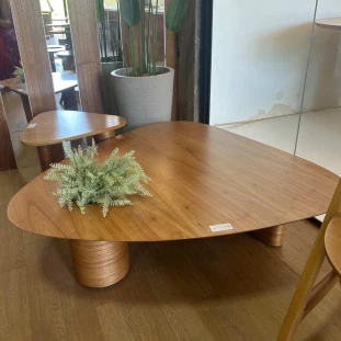 Conjunto Mesa de Centro Orgânica Iris detalhes