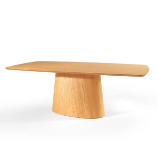 Mesa de Jantar Lysa 2,20m x 1,10m Com Vidro Off White