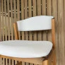 Banqueta Pérola Linho Off White PRONTA ENTREGA assento