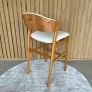 Banqueta Pérola Linho Off White PRONTA ENTREGA costas