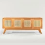 buffet firenze com tela ratan 180cm legfatto moveis
