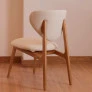 Cadeira Ariel com Encosto em Tecido Para Mesa de Jantar encosto