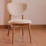 Cadeira Ariel com Encosto em Tecido Para Mesa de Jantar