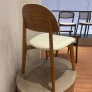 Cadeira Lampião Estofada Para Mesa de Jantar encosto laminado